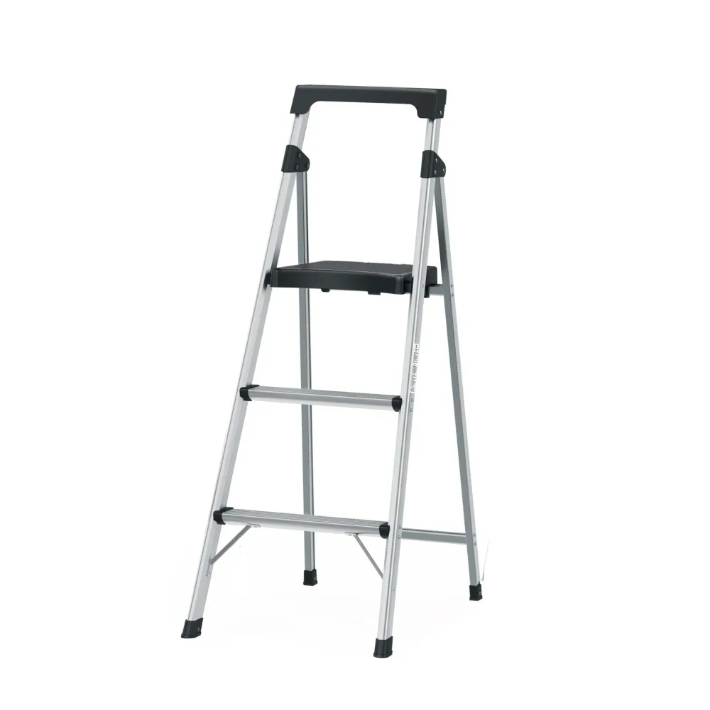 Escalera tubular plegable, 3 peldaños, aluminio, Truper 16764 ESTU-3A