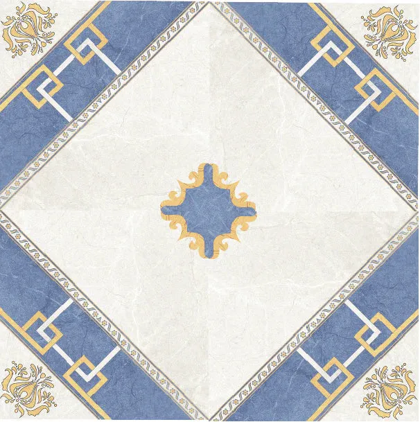 Piso Cerámico Azteca Azul 35.7X35.7 Cm Vitromex Cobertura: 1.78 M² Por Caja Pq55309, (Precio Por Metro)
