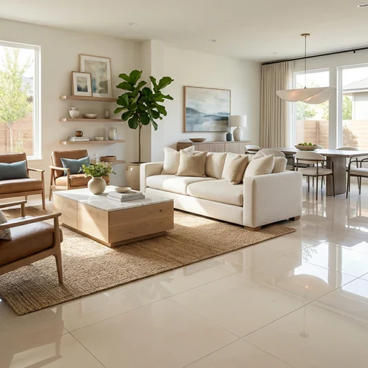 Porcelanico Pulido Microsellado Bobbio Ivory 60x60 Rect 1.44mt (precio por metro) VITROMEX