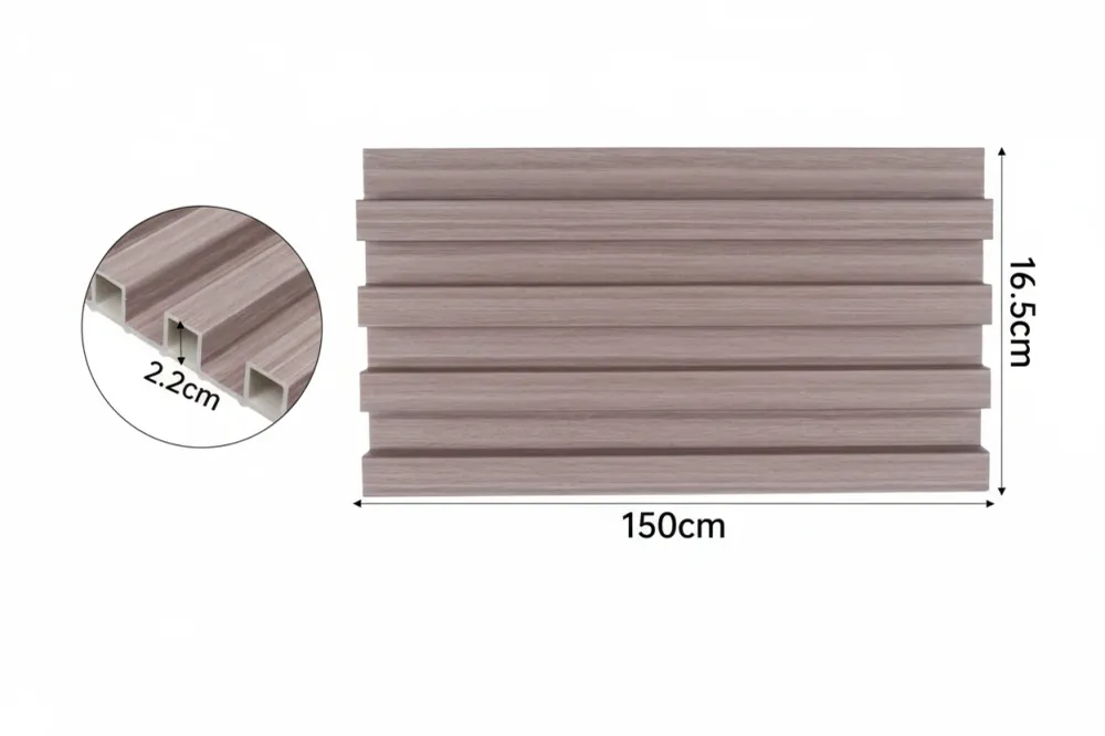 Wall Panel Efecto Madera Gris Taupe 150cm - Caja 10 Unidades