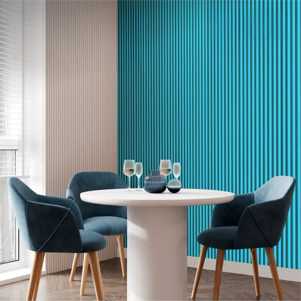 WALL PANEL PVC DE INTERIOR 290 x 17 cm - AZUL PASTEL