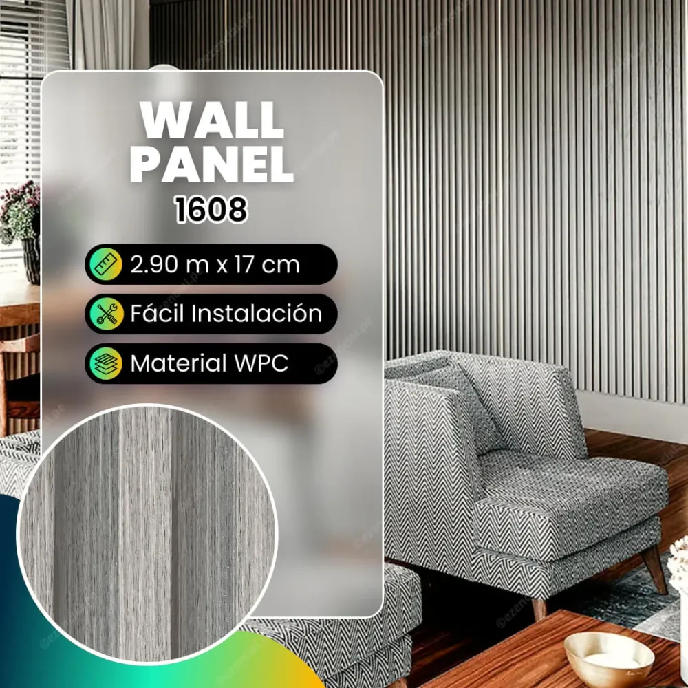 Wall panel de WPC 1608 - 290x17cm