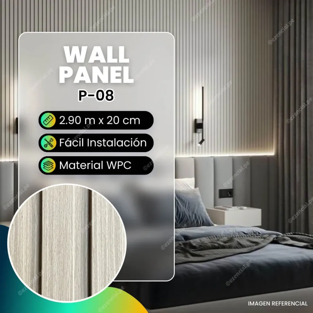 Wall panel de WPC P-08 - 290x20cm