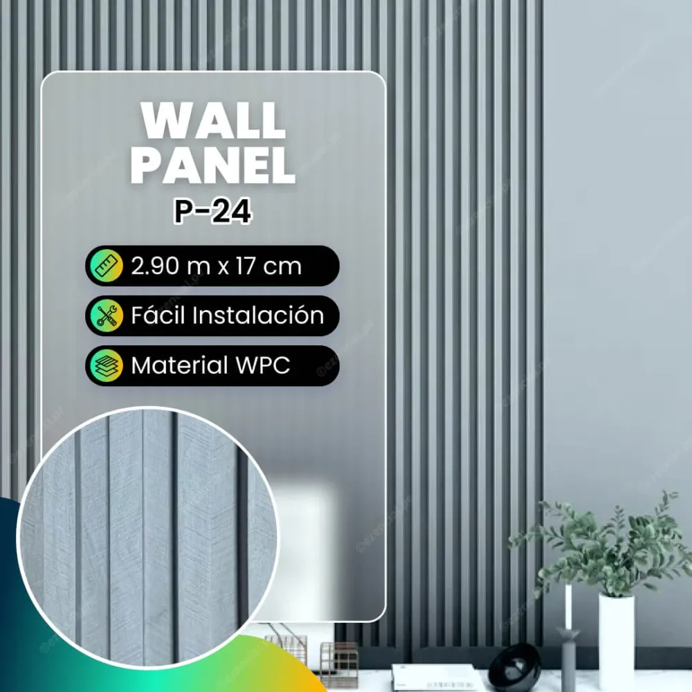 Wall panel de WPC P-24 - 290x17cm