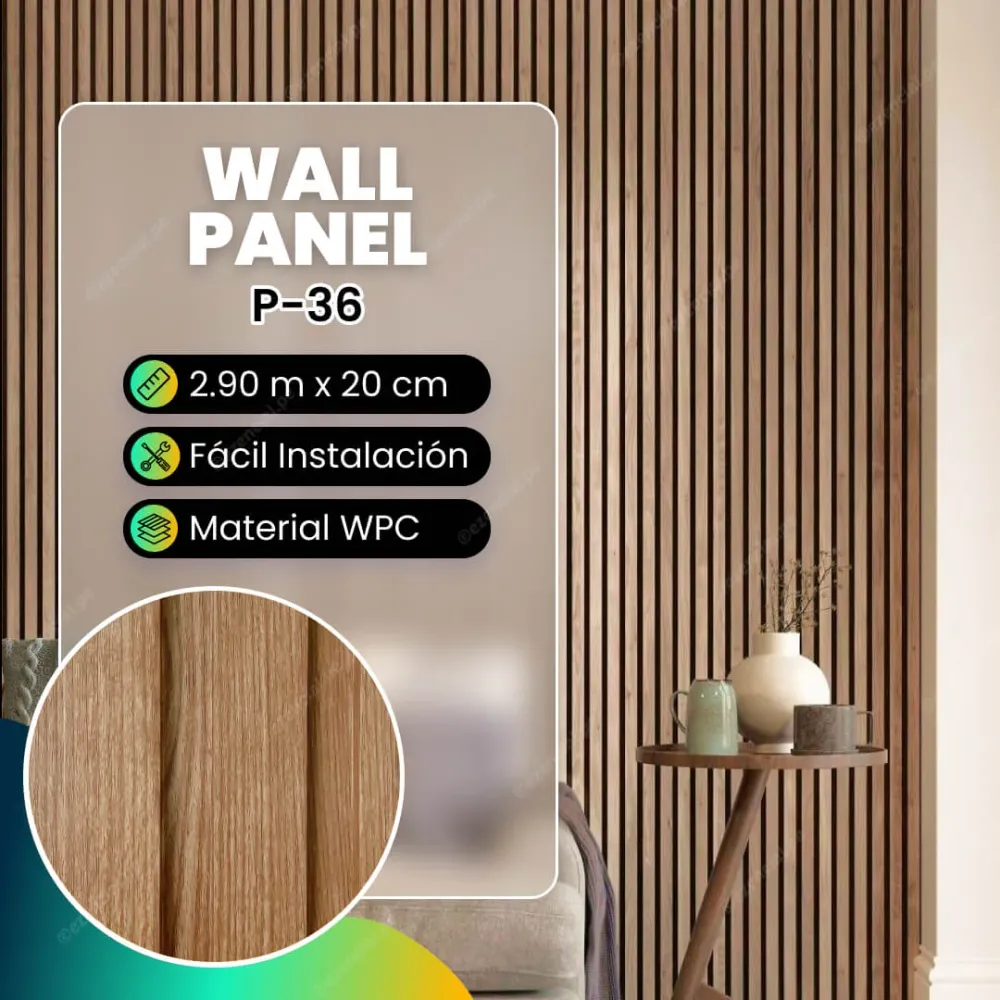 Wall panel de WPC P-36 - 290x20cm