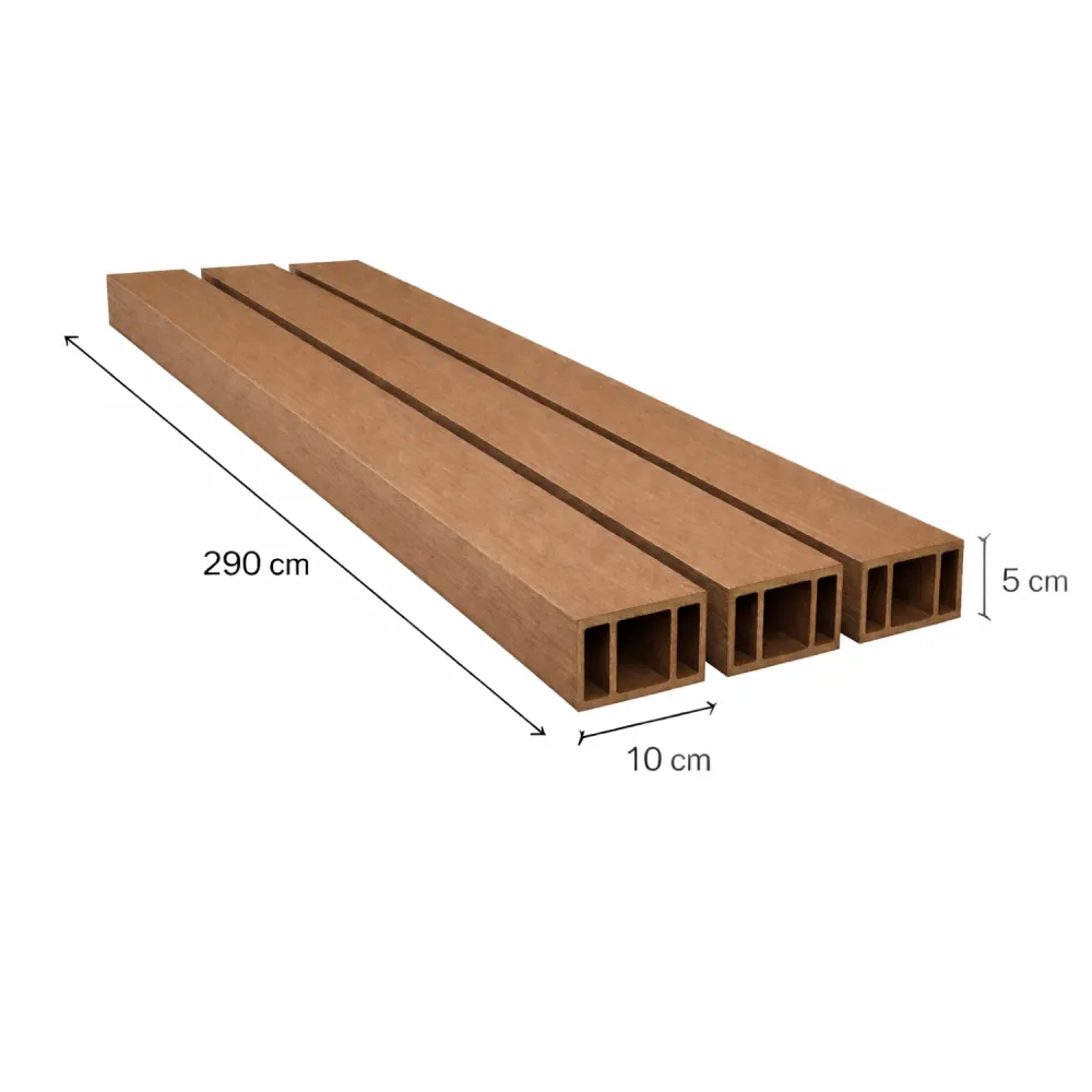 VIGAS EXTERIOR CARAMEL WPC 290X10X5cm WOODART